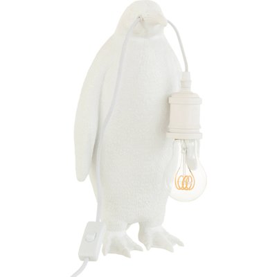 Lampe pingouin blanche en résine design pour décoration chaleureuse RECOLLECTION