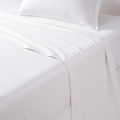 Drap plat en percale de coton orange, ALCOVE OLIVIER DESFORGES