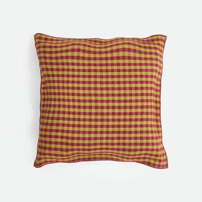 Housse de coussin vichy coton lin, COTTAGE LA REDOUTE INTERIEURS