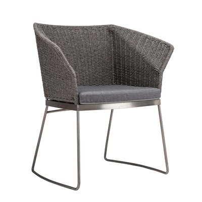Fauteuil de table extérieur en corde pieds en acier inoxydable NOW'S HOME