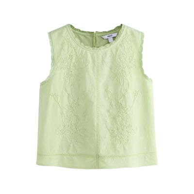 Top sans manches col rond broderie cornelli NEXT