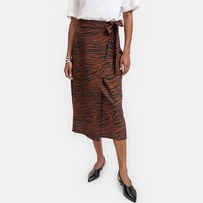 Jupe midi fluide, imprimé zébré LA REDOUTE COLLECTIONS