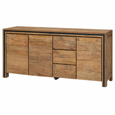 Buffet bois recyclé de teck 3 portes 3 tiroirs VADOD PIER IMPORT