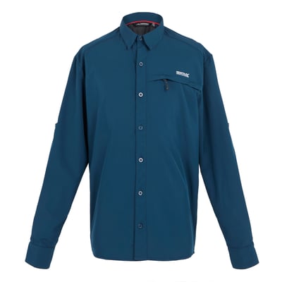 Regatta Chemise Voyage Manches Longues Homme - Tissu Stretch, Poche Zippée, Pliable - 9