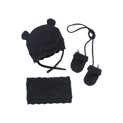 Ensemble  bonnet + snood + moufles VERTBAUDET
