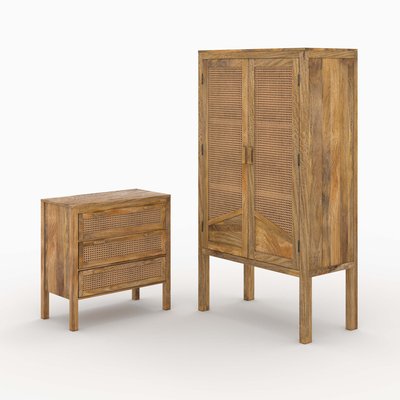 Ensemble commode et armoire en bois  - TIKI RENDEZ-VOUS DÉCO
