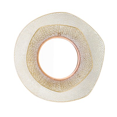 Miroir forme organique en métal avec relief OVIALA