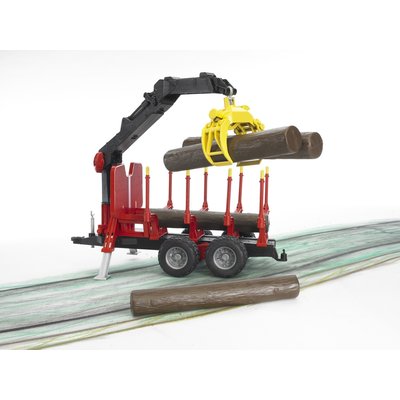 Remorque forestiere avec chargeur, rondins de bois inclus BRUDER