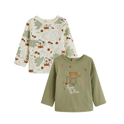 Lot de 2 t-shirts bébé manches longues Ginkgo PETIT BEGUIN