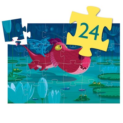 Puzzle silhouette Edmond le dragon 24 pièces DJECO