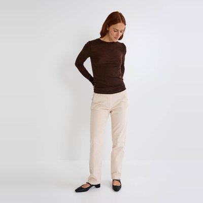 Pantalon en velours droit en coton BIO MONOPRIX