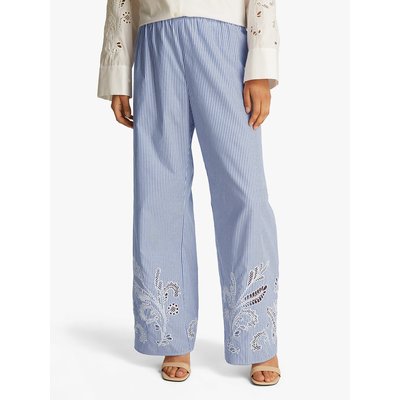 Embroidered wide leg trousers TOMMY HILFIGER