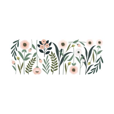 Stickers muraux grandes fleurs WONDERLAND LILIPINSO