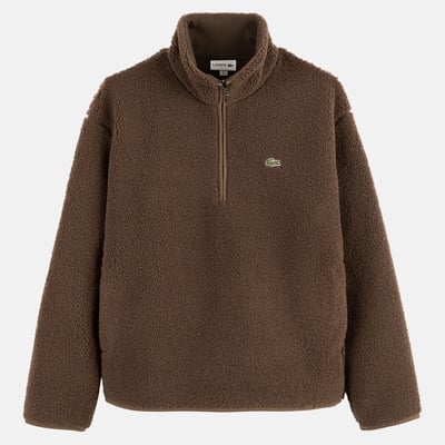 Sweatshirt à col montant zippé en sherpa LACOSTE