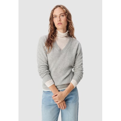Pull col V tricot 100% cachemire IKKS