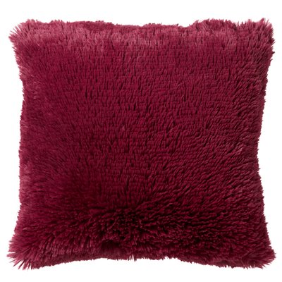 Coussin Fluffy - Rouge, 45x45 cm DUTCH DECOR