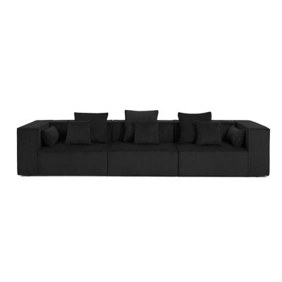 Canapé Modulable en Velours côtelé  3 places - COLOMBINE LISA DESIGN