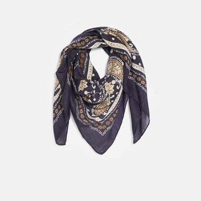 Foulard carré imprimé cachemire GRAIN DE MALICE