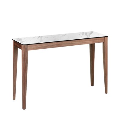 Console de noyer et porcelaine ANGEL CERDA
