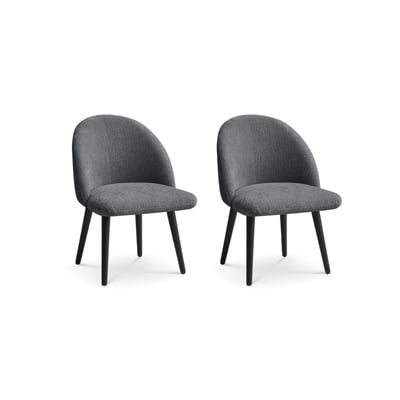 Lot de 2 chaises tissu texturé, LALIE BOBOCHIC