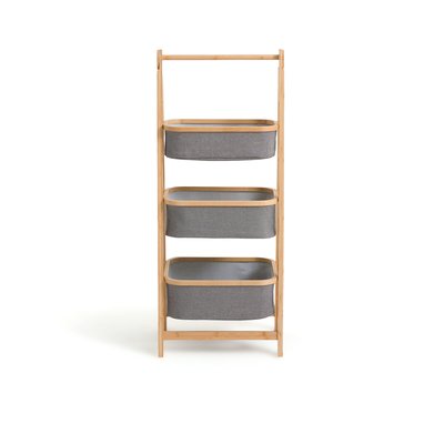 Etagère en bambou avec 3 paniers, Basky SO'HOME