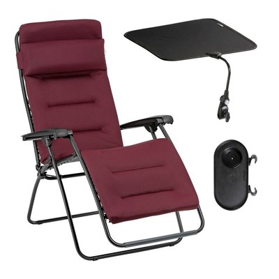 Ensemble Fauteuil Relax matelassé avec Ombrelle et Porte-Gobelet - RSX CLIP LAFUMA MOBILIER