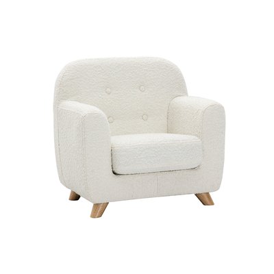 Fauteuil enfant scandinave en tissu et pieds bois NORKID MILIBOO