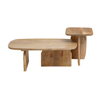 Set de 2 tables basses en bois de manguier  TOM MADE IN MEUBLES 