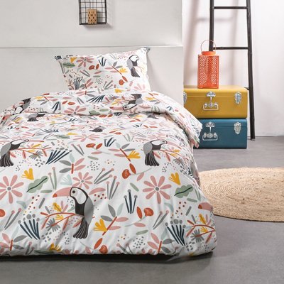 Parure de lit imprimé animalier coton HAPPY TODAY