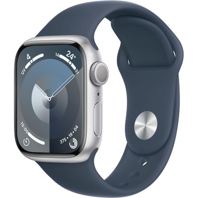 Montre connectée Serie 9 45mm Aluminium/Argent Bleu Orage M/L APPLE