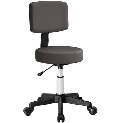 Tabouret de salon PU Gris HOMCOM