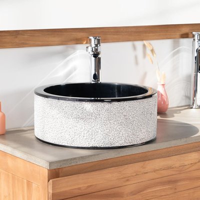 Vasque en marbre ronde 40cm ELBE WANDA COLLECTION