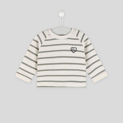 Sweat molleton rayé mixte, en coton BIO, Oeko-Tex BOUT'CHOU