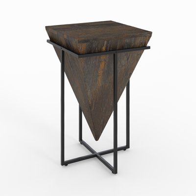 Grande table d'appoint en bois et métal - KARA RENDEZ-VOUS DÉCO