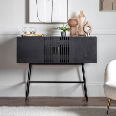 Bokaro Oak Slatted Console Sideboard SO'HOME