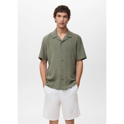 Chemise rayures manches courtes MANGO MAN