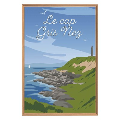 Tableau Mural Illustration Cap Gris Nez MER CEANOTHE