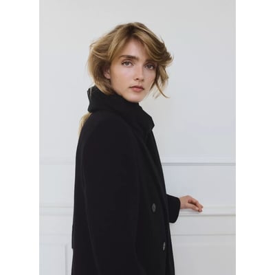 Double-breasted virgin wool coat MANGO
