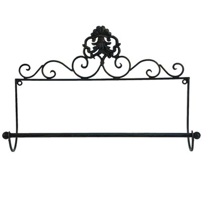 Dérouleur essuie-tout mural classique en fer noir 44x10x29cm WADIGA