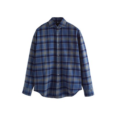 Chemise en flanelle brossée à col italien NEXT