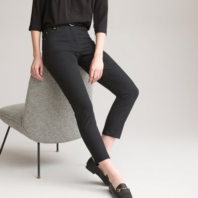 7/8-Hose aus Baumwoll-Stretch, Straight-Leg ANNE WEYBURN