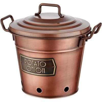 Boîte à pommes de terre eb acier galvanisé Copper HANAH HOME