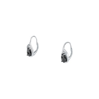 Boucles d'oreilles en argent 925 et oxyde de zirconium et verre CLEOR