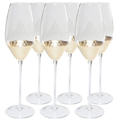 Lot de 6 flûtes à champagne, GOBI KARE DESIGN