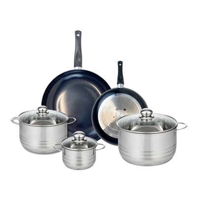 Batterie 2 poêles 24/32cm + 3 faitouts 14/20/24cm PRIMA BRILLANT ELO