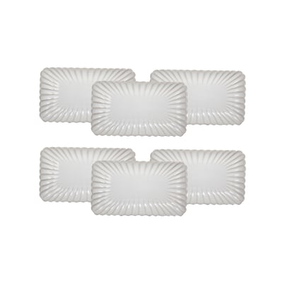 Lot de 6 petites assiettes rectangulaires, Coquillage ARTIME