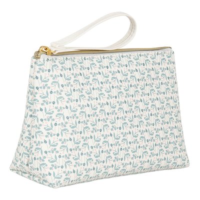Grande pochette Feuilles bleues DRAEGER PARIS