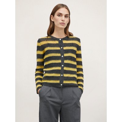Cardigan en maille à rayures jacquard de laine mélangée MOTIVI