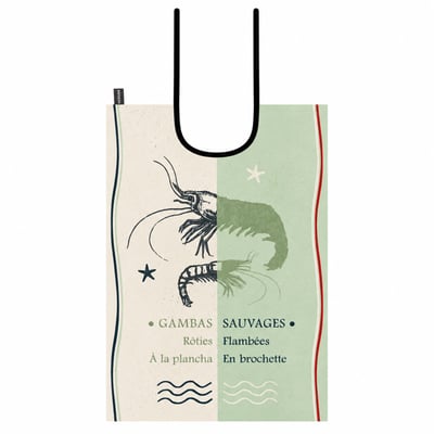 Bavoir gambas  en coton SUD ETOFFE