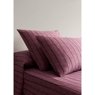 Housse de couette 100 % coton rayures Lit 150/160 cm MANGO HOME